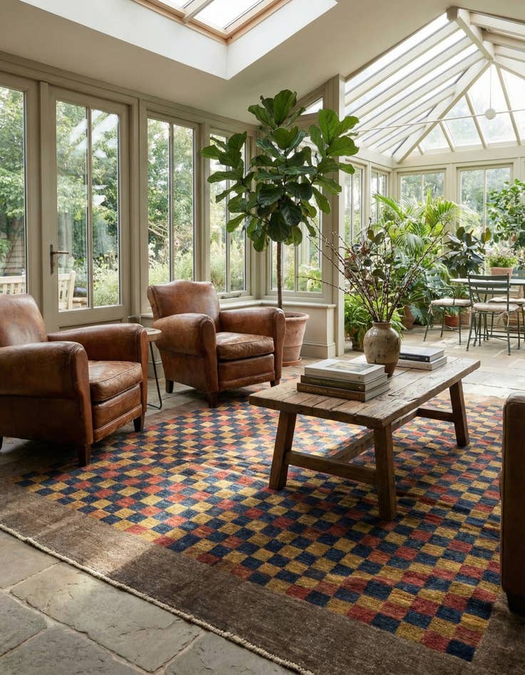 Detail image of  8' 11 x 11' 7  Hand Knotted Modern Ziegler Rug