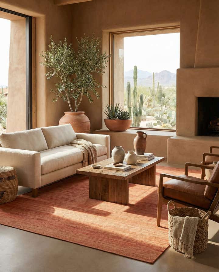 6' 11 x 9' 11 Hand Woven Kilim Modern Wool Rug