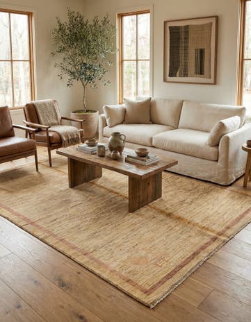 4' 9 x 6' 5 Hand Knotted Modern Ziegler Rug