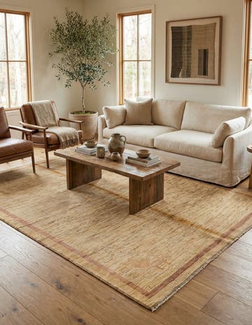 4' 9 x 6' 5 Hand Knotted Modern Ziegler Rug