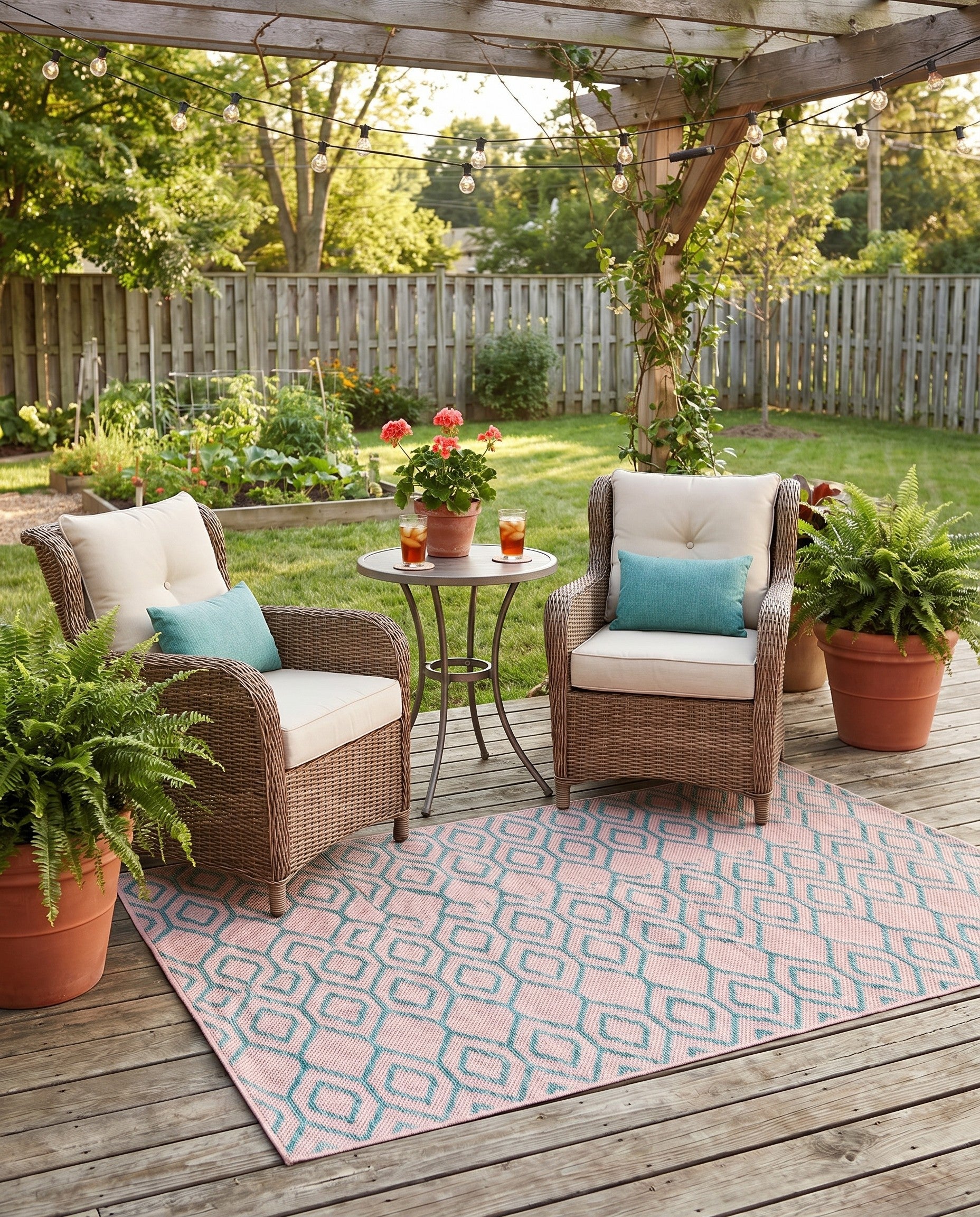 4' x 6' Easy-Clean Jill Zarin Turks and Caicos Indoor / Outdoor Rug