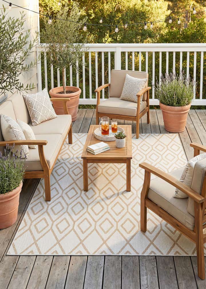 6' x 9' Easy-Clean Jill Zarin Turks and Caicos Indoor / Outdoor Rug