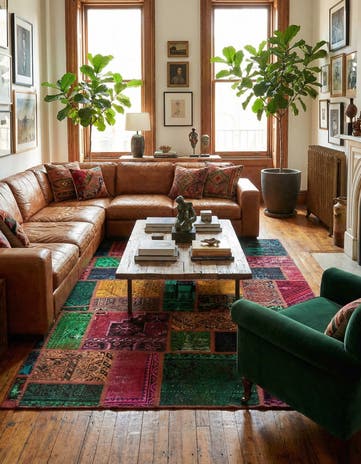5' 9 x 7' 8 Hand Knotted Ultra Vintage Persian Wool Rug