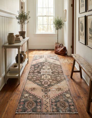 2' 5 x 6' 9 Hand Knotted Ultra Vintage Persian Wool Runner Rug