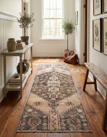 2' 5 x 6' 9 Hand Knotted Ultra Vintage Persian Wool Runner Rug