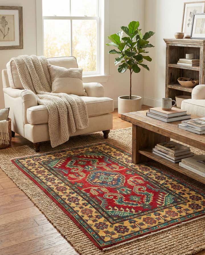 2' 8 x 4' 1 Hand Knotted Kazak Rug