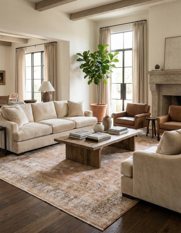 Detail image of 9' 8 x 13'  Hand Knotted Ultra Vintage Persian Wool Rug