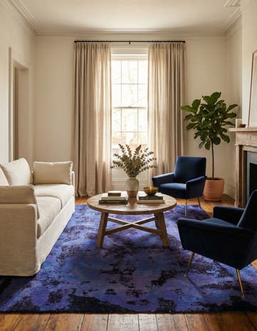 6' 4 x 7' 4 Hand Knotted Ultra Vintage Persian Wool Square Rug