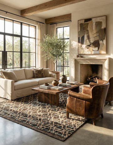 5' 9 x 8' 1 Hand Knotted Moroccan Wool Rug
