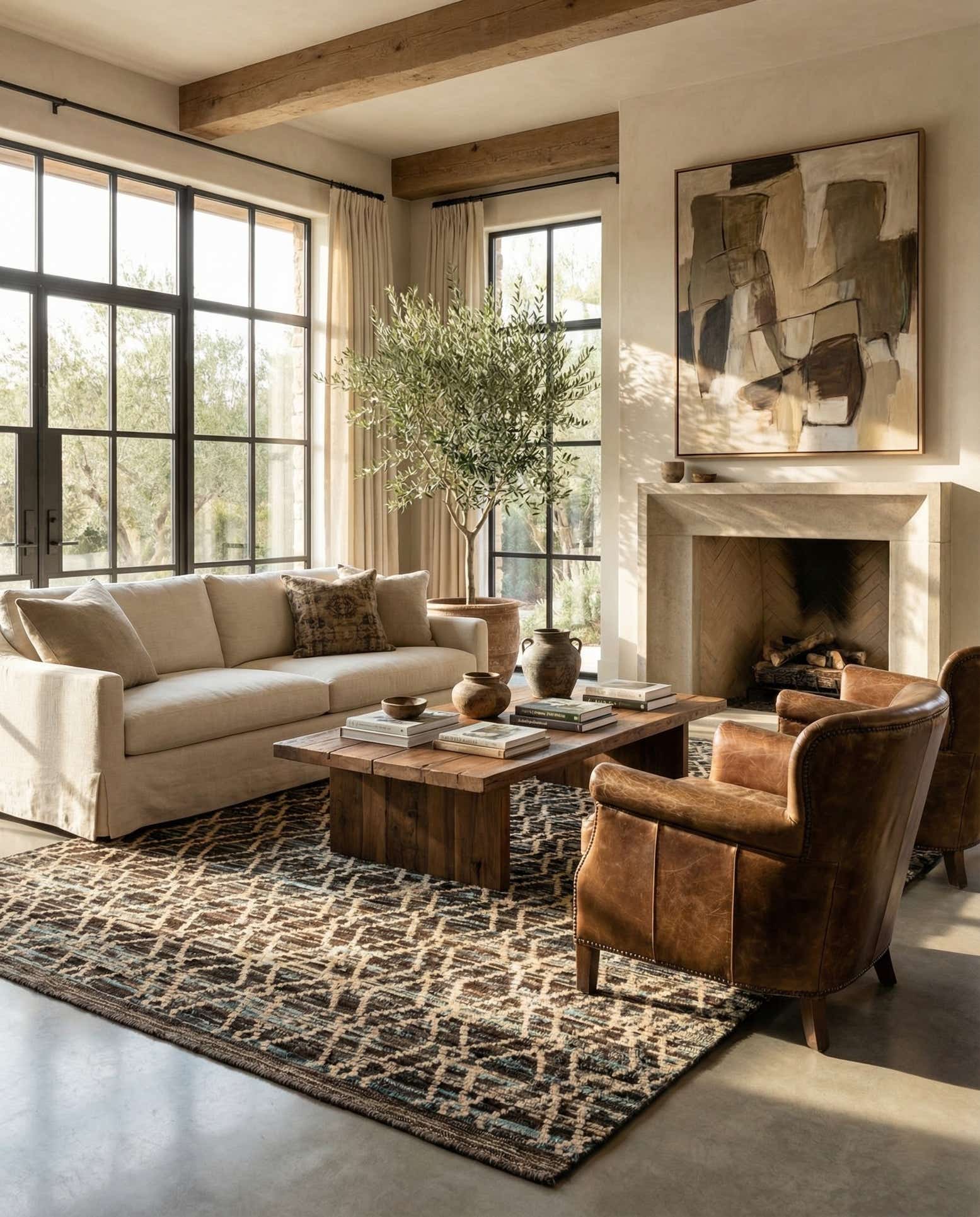 5' 9 x 8' 1 Hand Knotted Moroccan Wool Rug