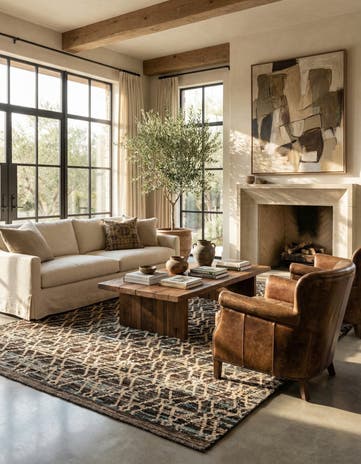 5' 9 x 8' 1 Hand Knotted Moroccan Wool Rug