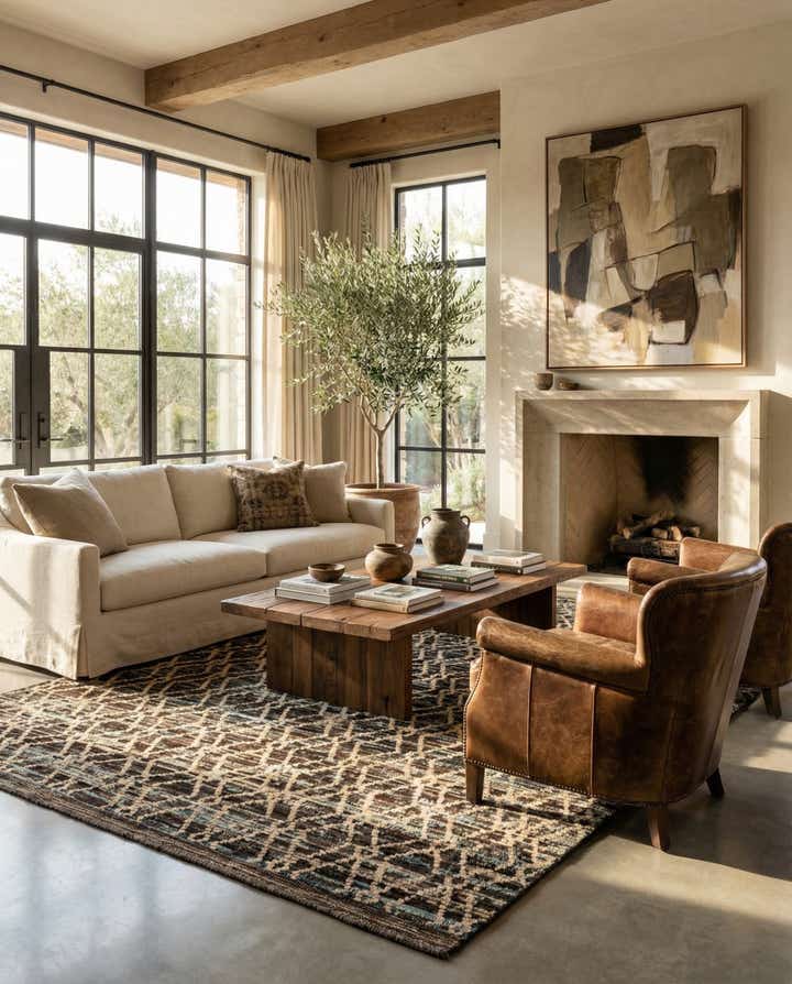 5' 9 x 8' 1 Hand Knotted Moroccan Wool Rug