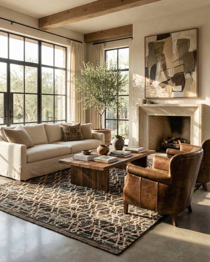 Detail image of 5' 9 x 8' 1 Hand Knotted Moroccan Wool Rug