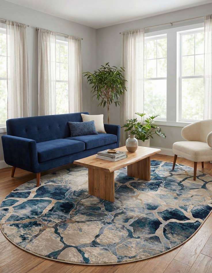 Detail image of  6' x 9' Gossamer Oval Rug