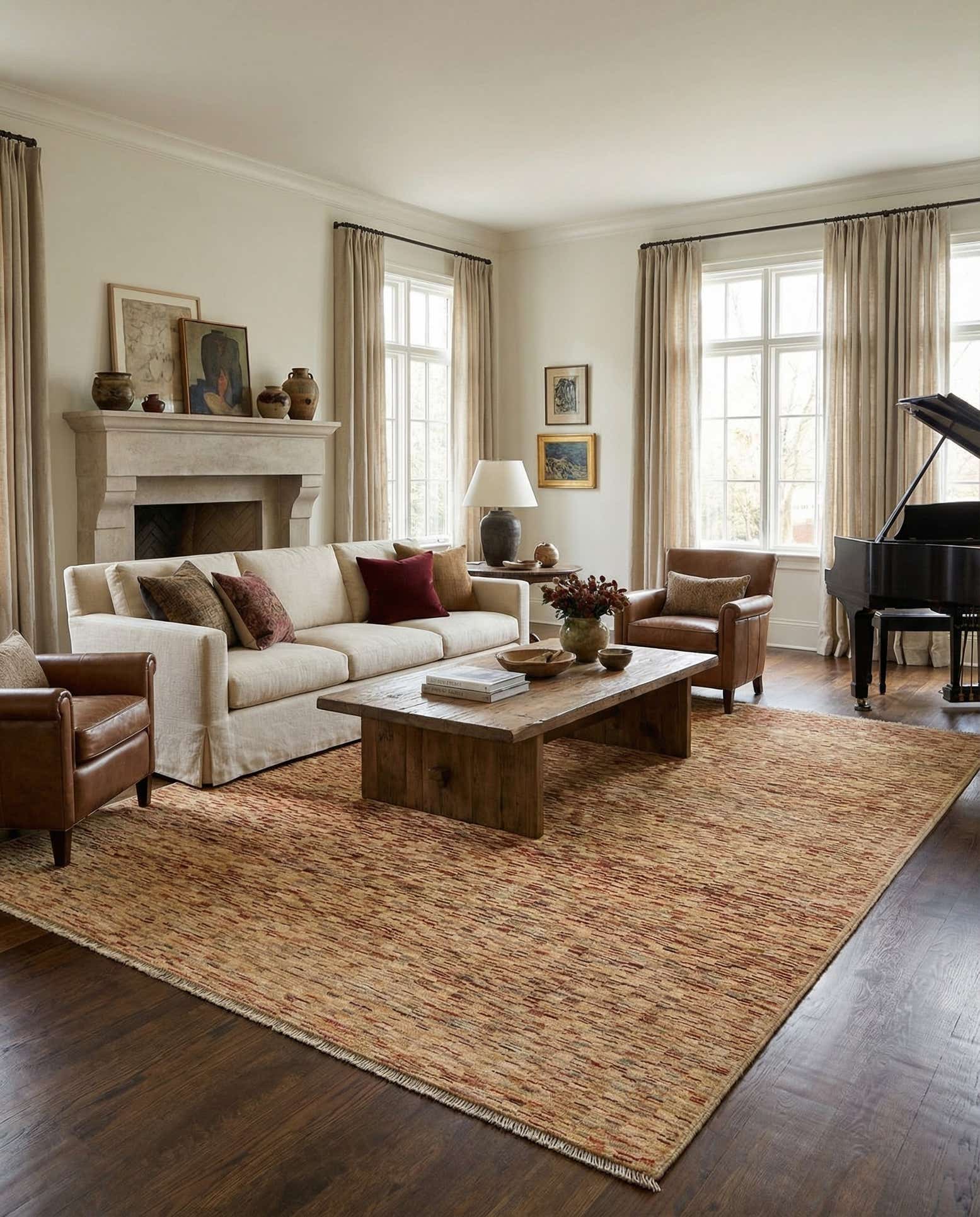 7' 6 x 9' 2 Hand Knotted Modern Ziegler Wool Rug