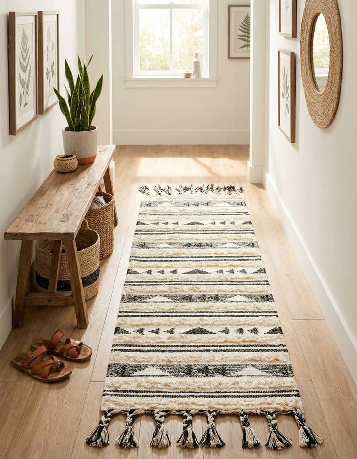 Detail image of 2' 2 x 8' 2  Hand Woven Arizona Wool Runner Rug