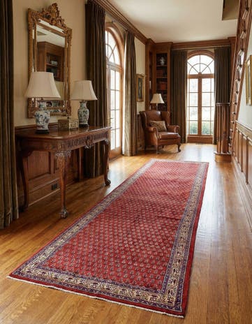 3' 10 x 10' Hand Knotted Farahan Persian Wool Runner Rug