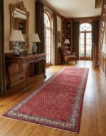 3' 10 x 10' Hand Knotted Farahan Persian Wool Runner Rug