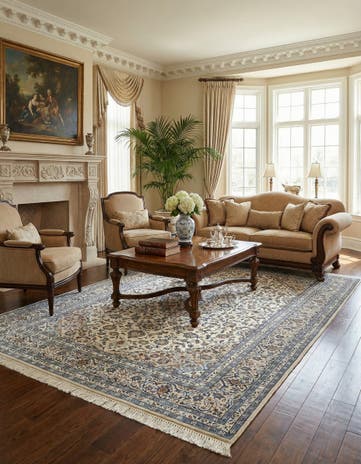 8' 1 x 11' 8 Kashan Wool Rug