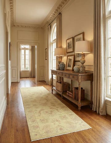 2' 7 x 8' 2 Hand Knotted Peshawar Ziegler Runner Rug