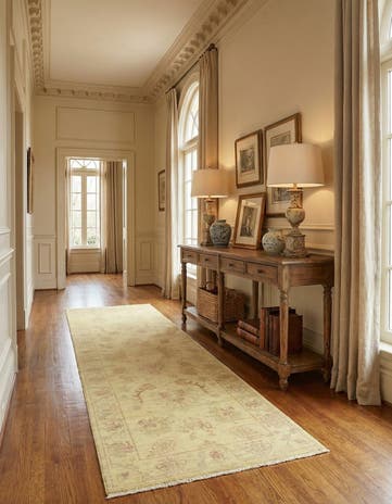 2' 7 x 8' 2 Hand Knotted Peshawar Ziegler Runner Rug