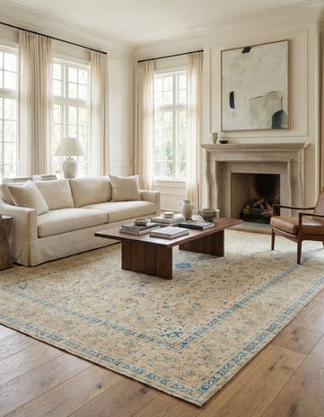 9' x 13' Hand Knotted Ultra Vintage Persian Wool Rug