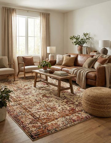 Beige Cream Saturn Rug