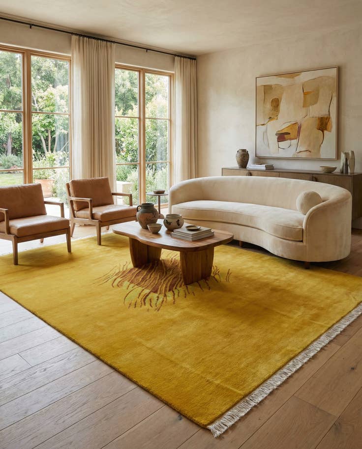 Detail image of 6' 7 x 10' Hand Knotted Nepal Wool Rug