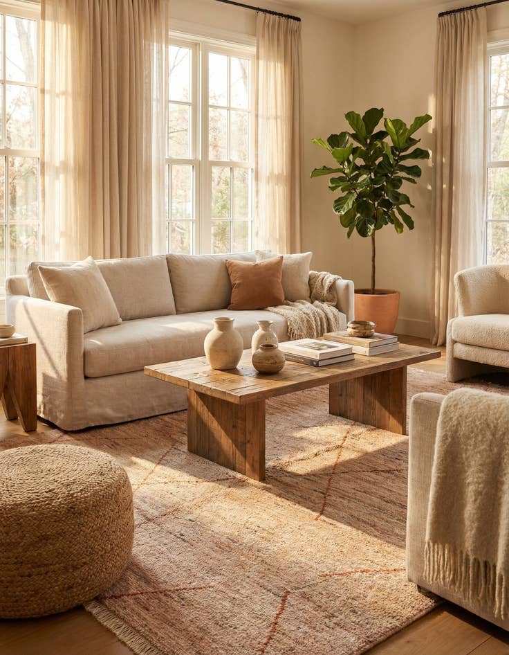 Detail image of 4' 7 x 6' 7  Hand Knotted Moroccan Wool Rug