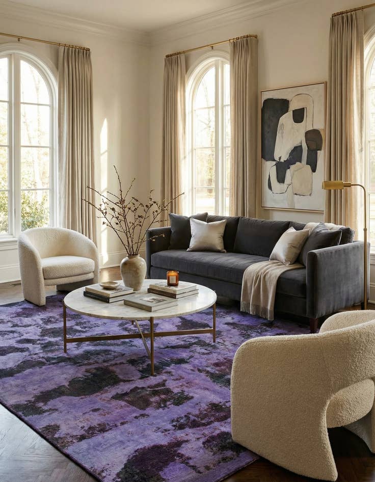 Detail image of 8' 6 x 12'  Hand Knotted Ultra Vintage Persian Wool Rug