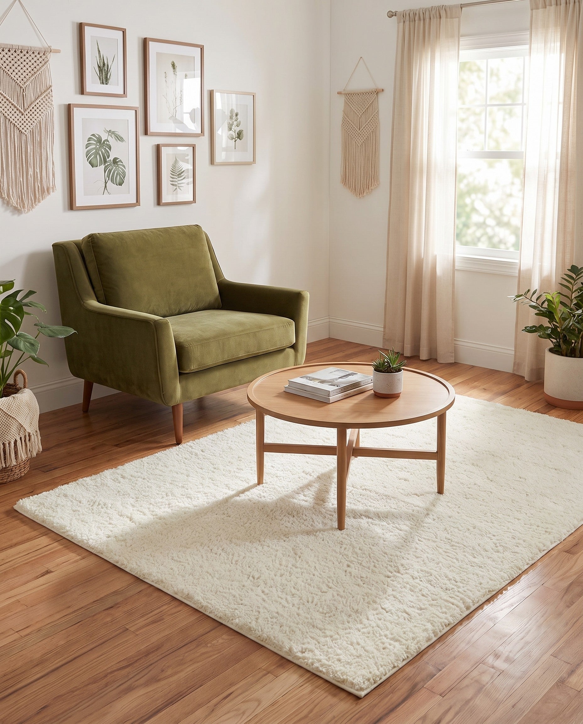 4' x 6' Soft Solid Shag Rug