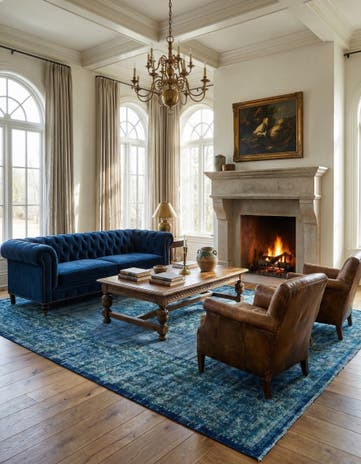 9' 1 x 12' 1 Vintage Royal Wool Rug