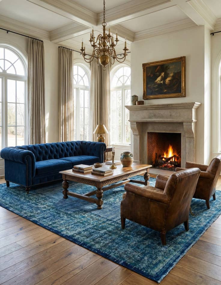 Detail image of 9' 1 x 12' 1 Vintage Royal Wool Rug