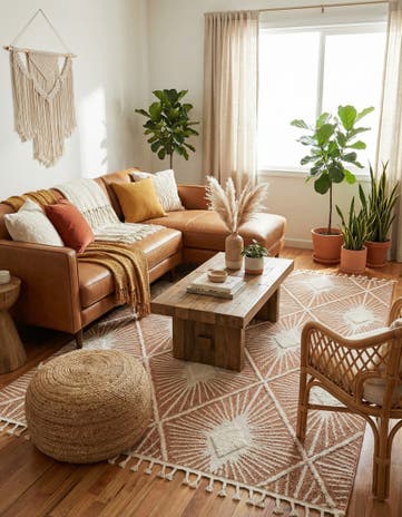 Rust Red Boho Rug