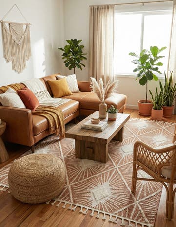 Rust Red Boho Rug