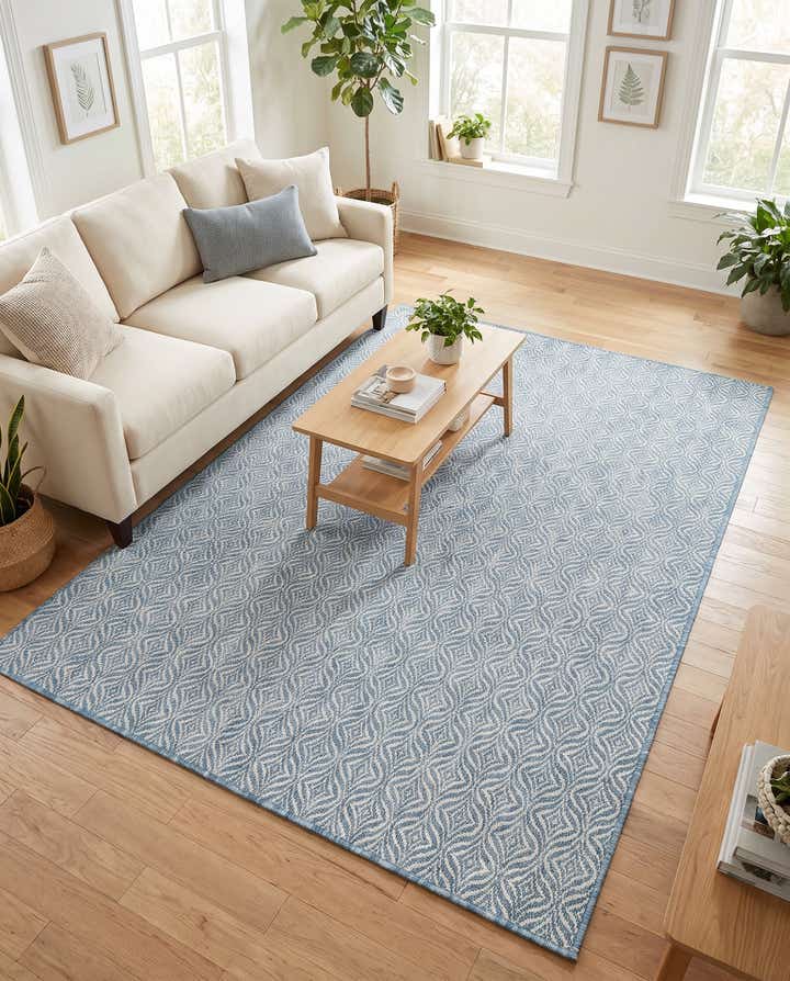 6' x 9' Easy-Clean Trellis Indoor / Outdoor Rug