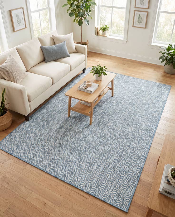 Detail image of 6' x 9' Easy-Clean Trellis Indoor / Outdoor Rug