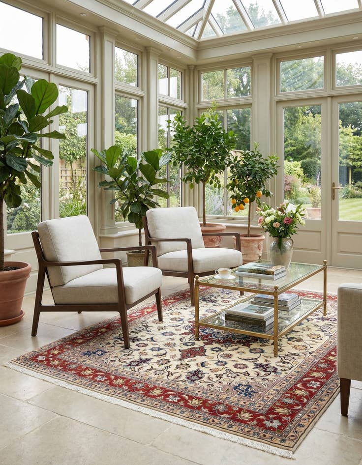 Detail image of 5' 1 x 6' 6 Tabriz Rug