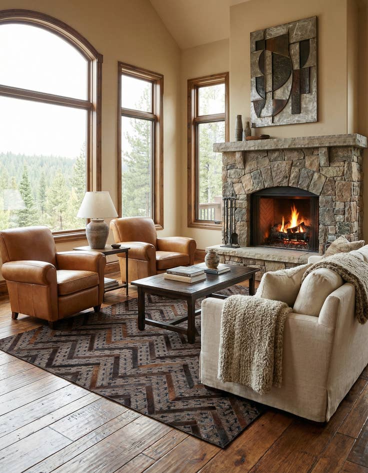 Detail image of  4' 11 x 7' 11 Cowhide - Patchwork Rug