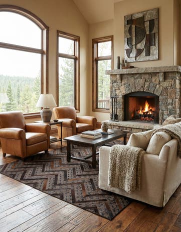 4' 11 x 7' 11 Cowhide - Patchwork Rug