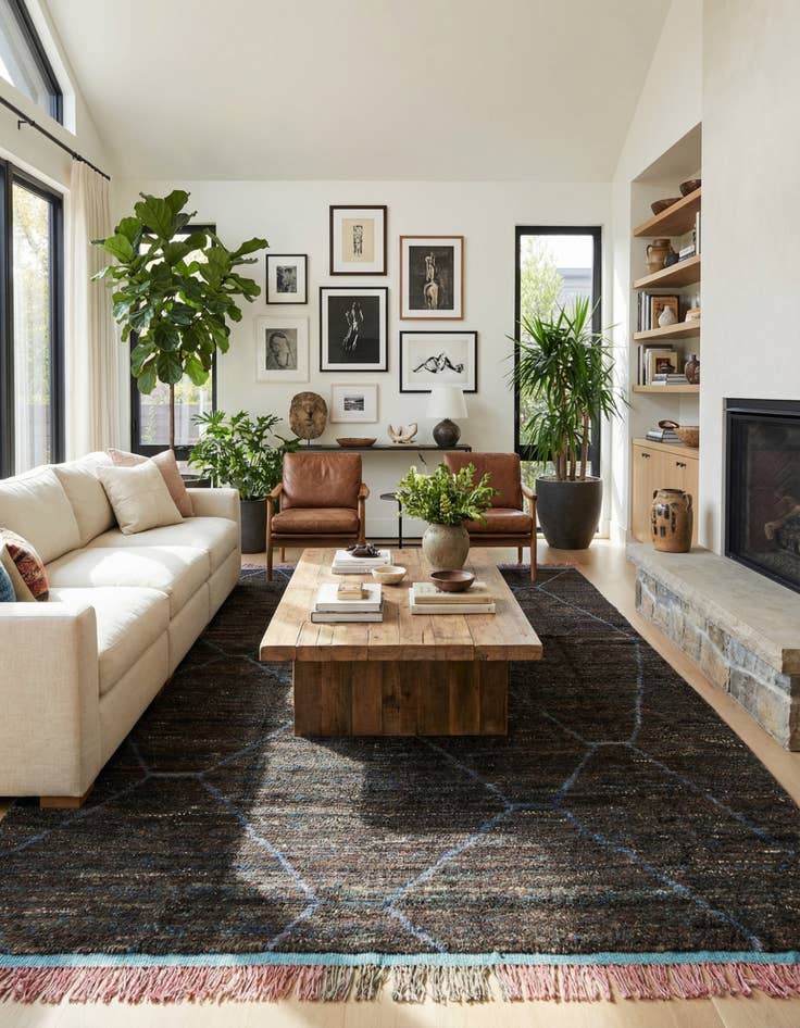 Detail image of 7' 10 x 10' 2  Hand Knotted Moroccan Wool Rug