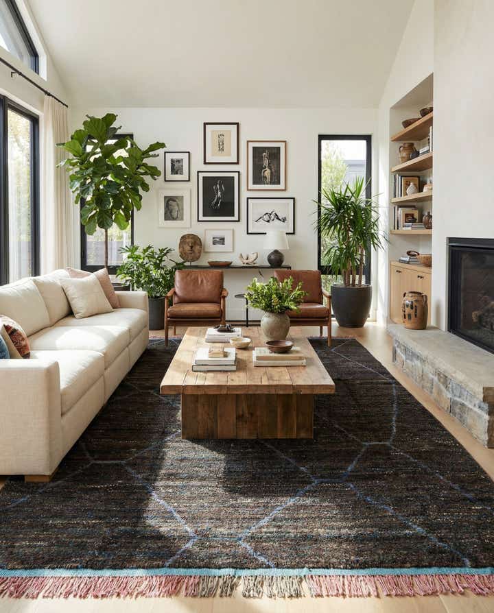 7' 10 x 10' 2 Hand Knotted Moroccan Wool Rug