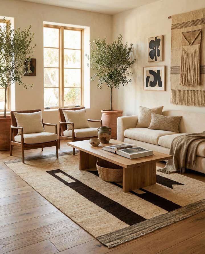 5' 5 x 7' 10 Hand Knotted Moroccan Wool Rug