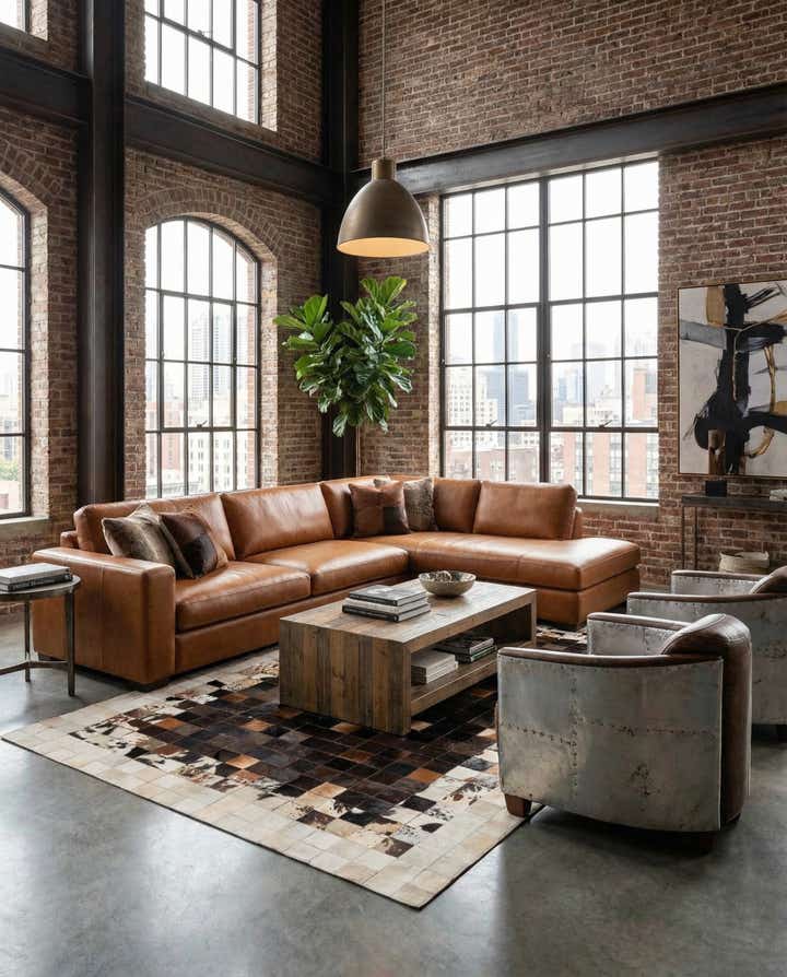 5' x 8' Cowhide Stocks Rug