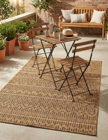 4' x 6' Easy-Clean Modern Indoor / Outdoor Rug