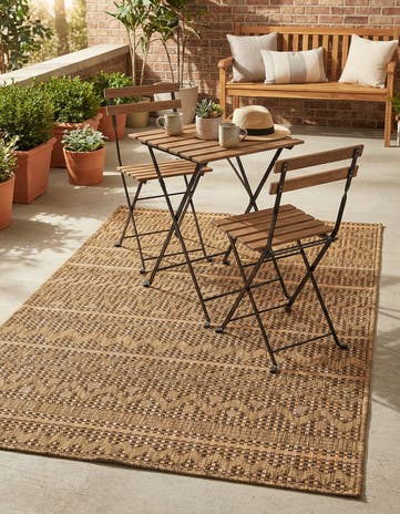 4' x 6' Easy-Clean Modern Indoor / Outdoor Rug