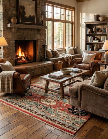 6' x 9' 2 Hand Knotted Kazak Rug