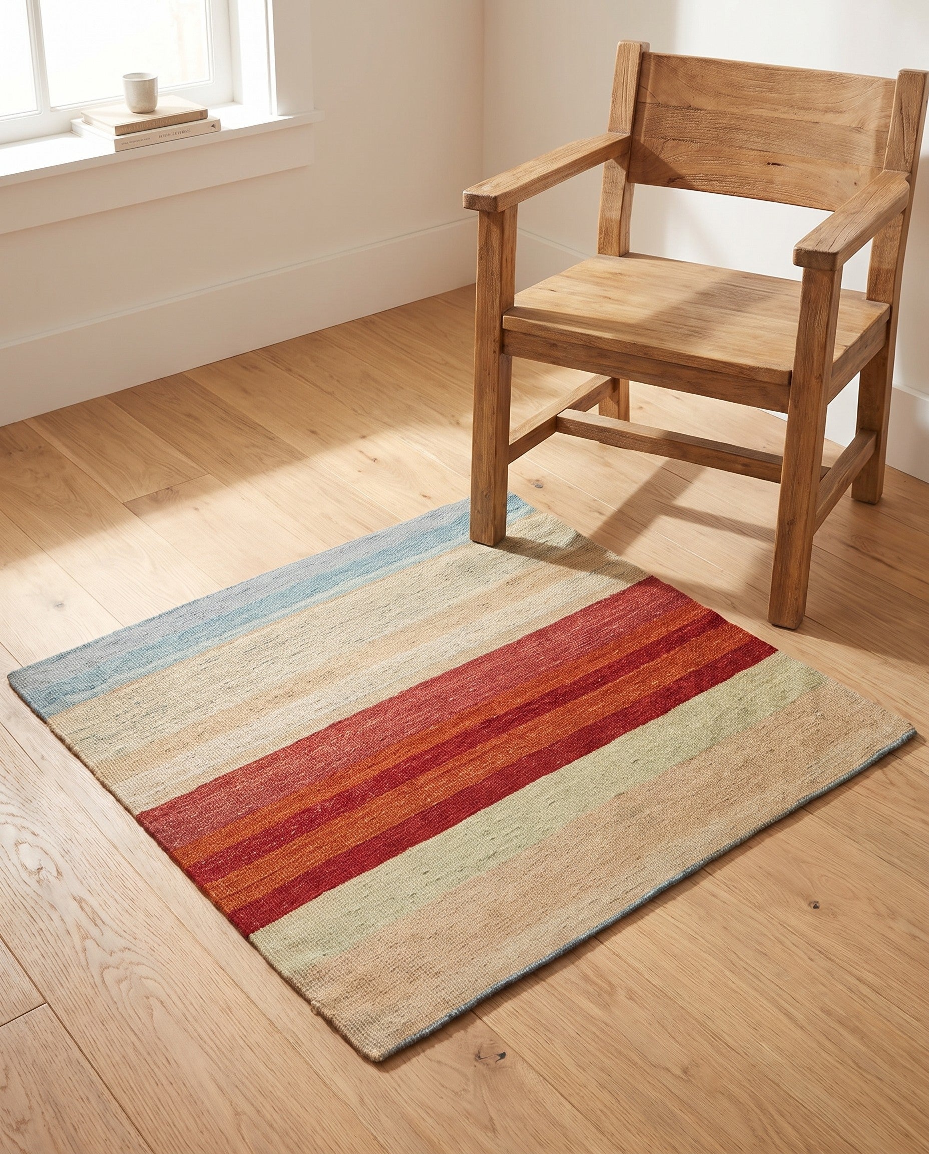 2' 4 x 2' 5 Hand Woven Pillow Wool Square Rug