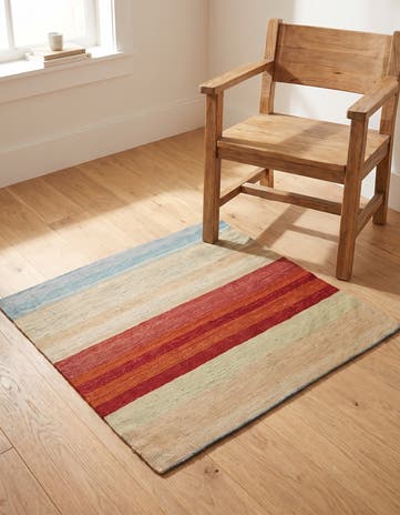 2' 4 x 2' 5 Hand Woven Pillow Wool Square Rug