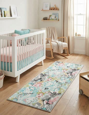 2' 2 x 5' Animals Whimsy Kids Runner Rug